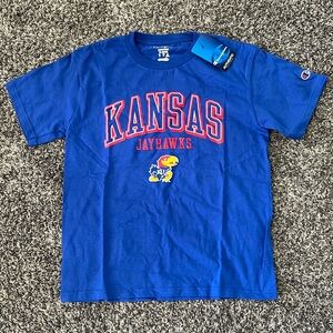 CHAMPION Kansas Jayhawks tee, youth L